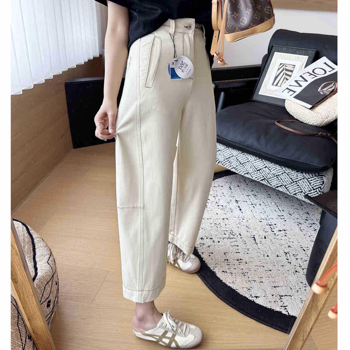 

Golden Ratio High Waist Slimming Straight Tencel Jeans - Women s Summer Nine-Point Pants L