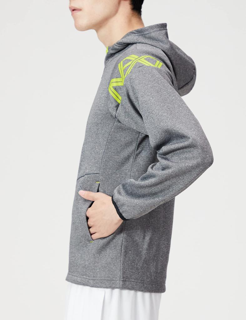 Mizuno Sweat Training Gray Size 32JC2760 N-XT Hoodie, Wear, Fleece-Lined, Warm, Heather, M,