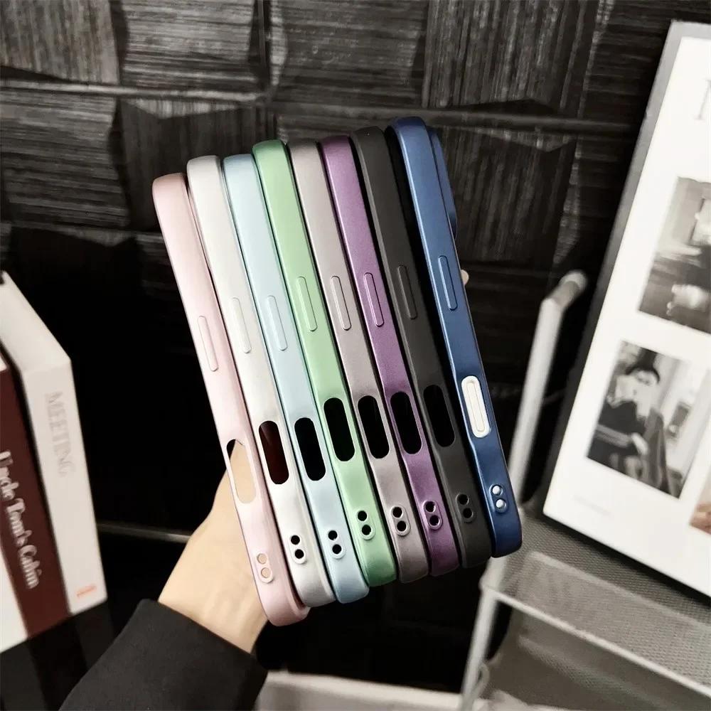 Metallic Matte for Magsafe Armor Case for IPhone 16 Pro Max Plus 15 14 13 Magnetic Wireless Charge Shockproof Phone Cover