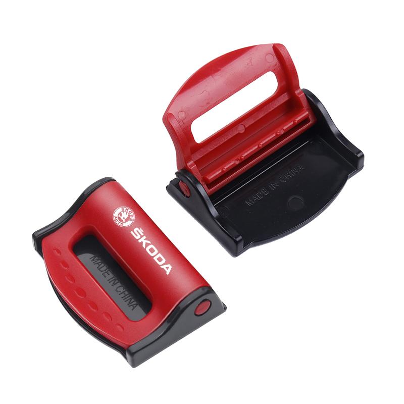 Car Seat Belts Clips Safety Adjustable Stopper Buckle Clip For Skoda Fabia Kodiaq Kamiq Superb Yeti Octavia Enyaq Rapid Karoq Derivati