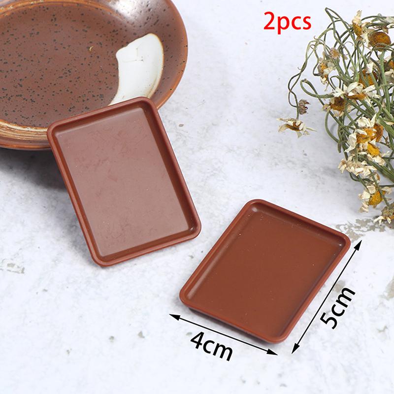 1-3PCS 1:12 Dollhouse Miniature Silver Rectangular Food Tray Mini Cake Fruits Plate Modle Furniture Doll House Decor Accessories