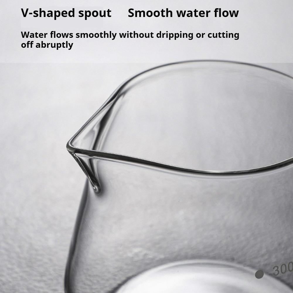 Glass Coffee Pot with Dot Scale High Temperature Resistant Teapot Pour Over Coffee Maker Puer Tea Brewing Kettle for Home Office