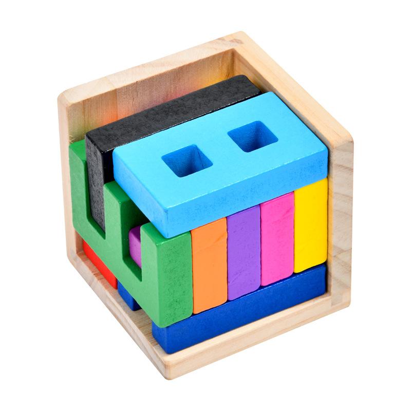 Number Math Logic Cube Magic Box Wooden Brain Teaser Puzzle Educational Gifts for Kids and Adults Develop Intellectual Toys