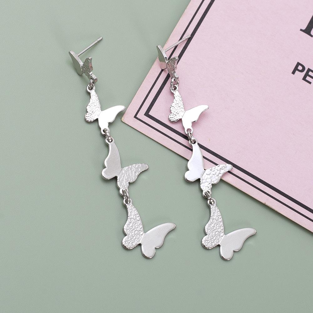 Korean Style Butterfly Tassel Earrings – High-End Christmas Jewelry for Women
