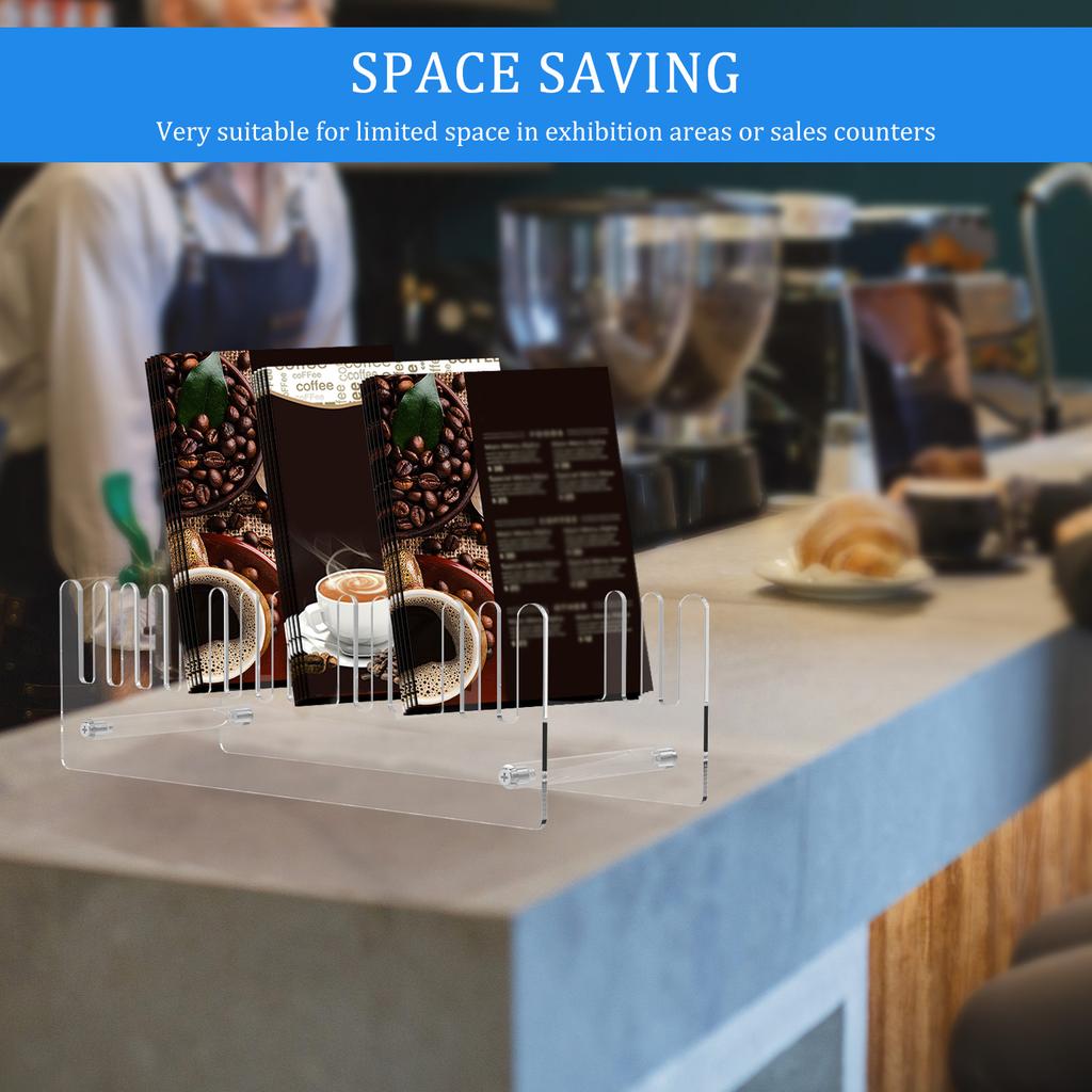 Acrylic Card Display Holder Counter Home Office Desktop Supplies rading Card Stand Transparent 14 Slots