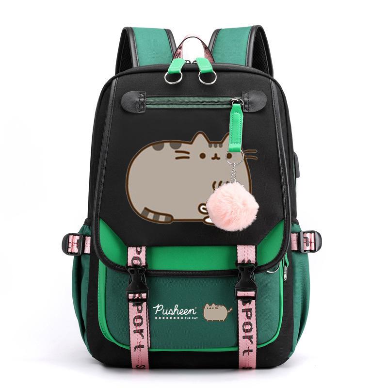 Pusheen Kaķis Lielas ietilpības mugursoma Āra