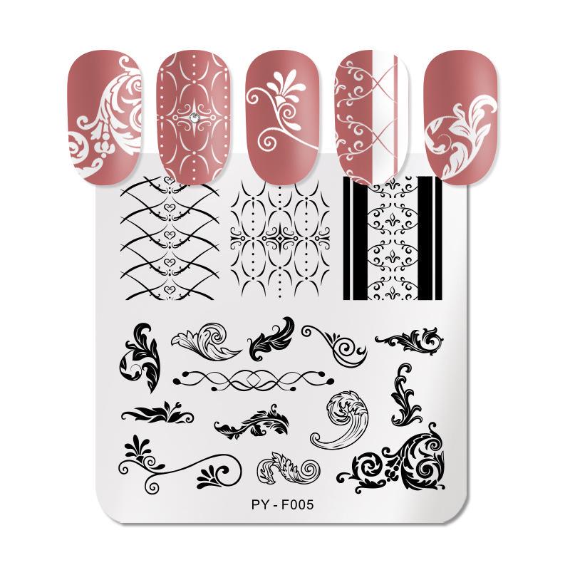 1Pcs Nail Stamping Plates Nail Art Stamp Image Template Stainless Steel Nail Art
