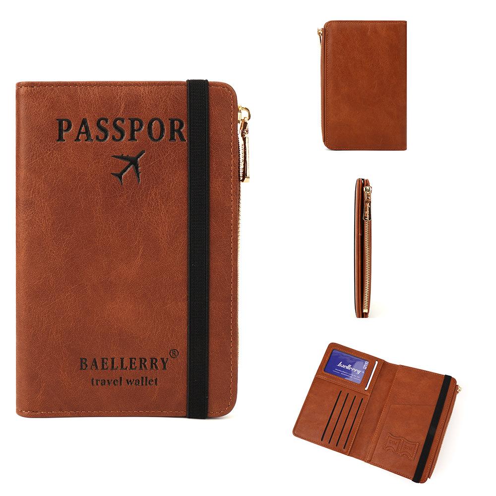 Baellerry Men and Women Short Purse Zipper Coin Purse Travel Wallet Passport Holder Unisex Card Holder