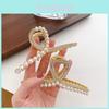 Elegant Korean Style Pearl Rhinestone Hair Claw Clip For Women's Chic Updos