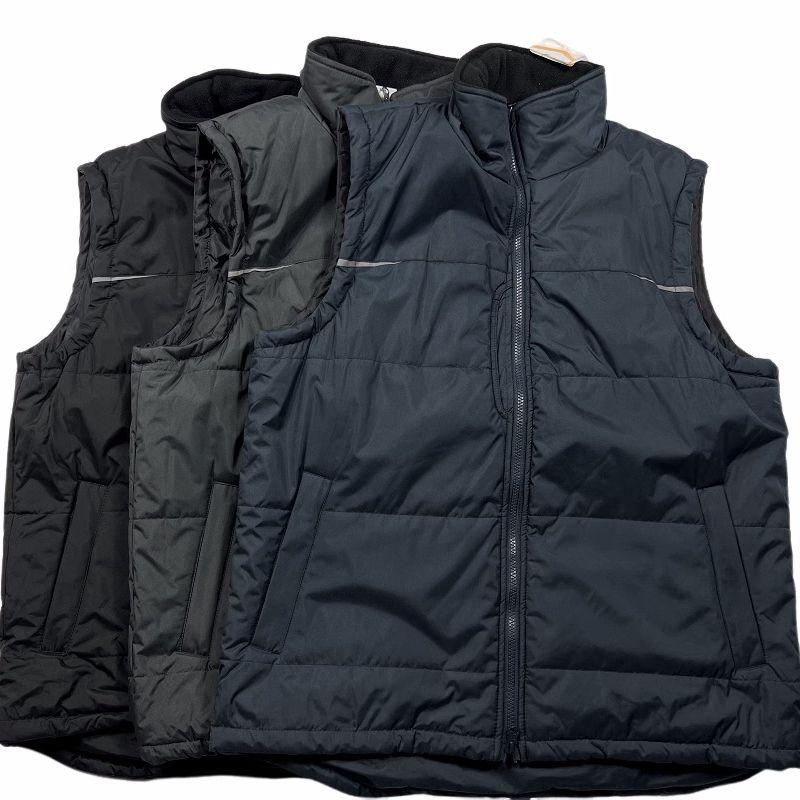 Европейский и американский мужской жилет на осень и зиму, хлопковый, ветрозащитный, водонепроницаемый, для улицы, свободный, большого размера, рабочий жилет Dark Blue L