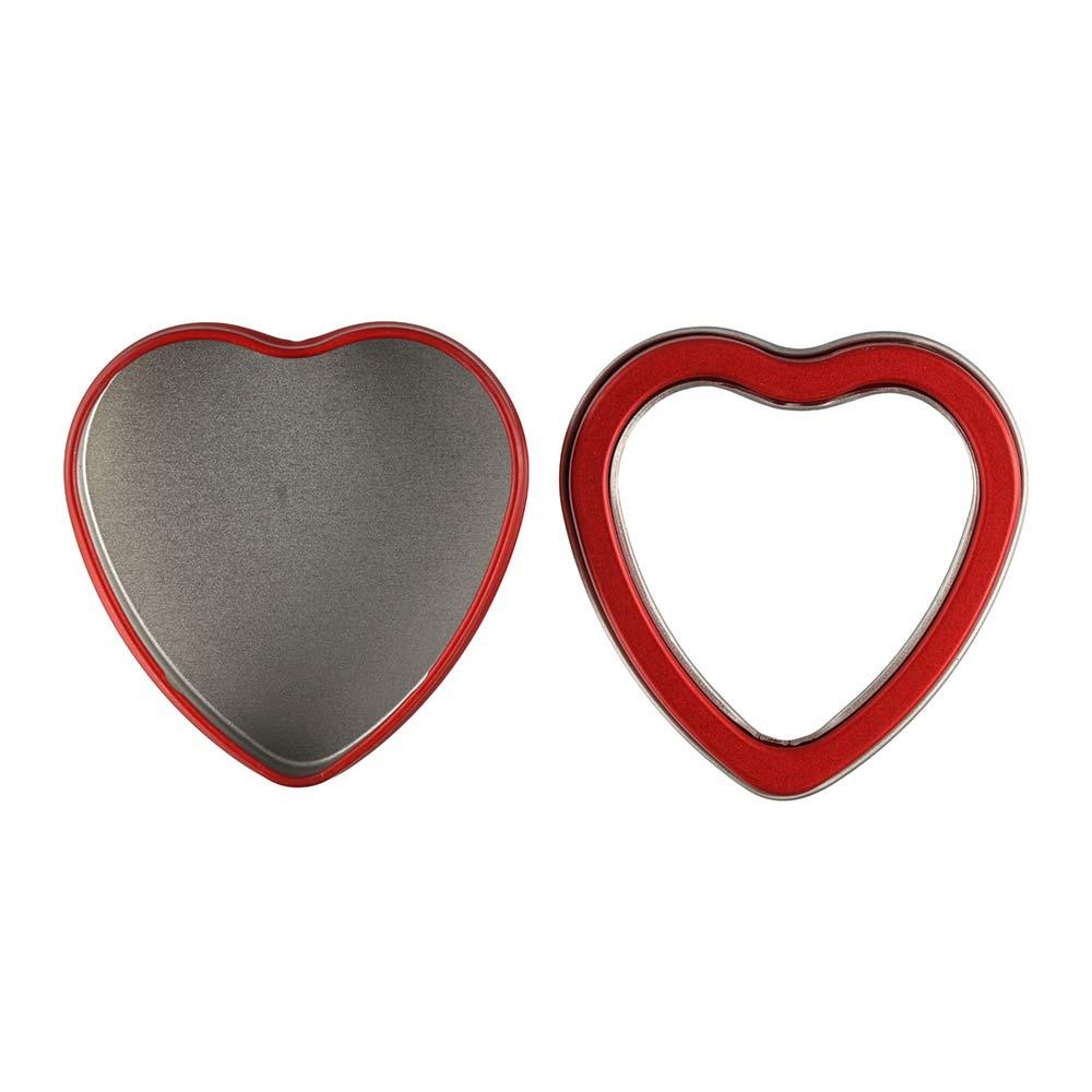 Tinplate Heart Shape Tins Empty Heart-shaped Containers Creative Candle Making Jars  for Candle