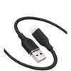 Anker Lightning Cable (Flow) 0.9m Black Tangle-free Cable Made of Silicone Compatible with iPhone 14 / 13 / 12, iPad Air / Mini / Pro, iPod Nano, AirP
