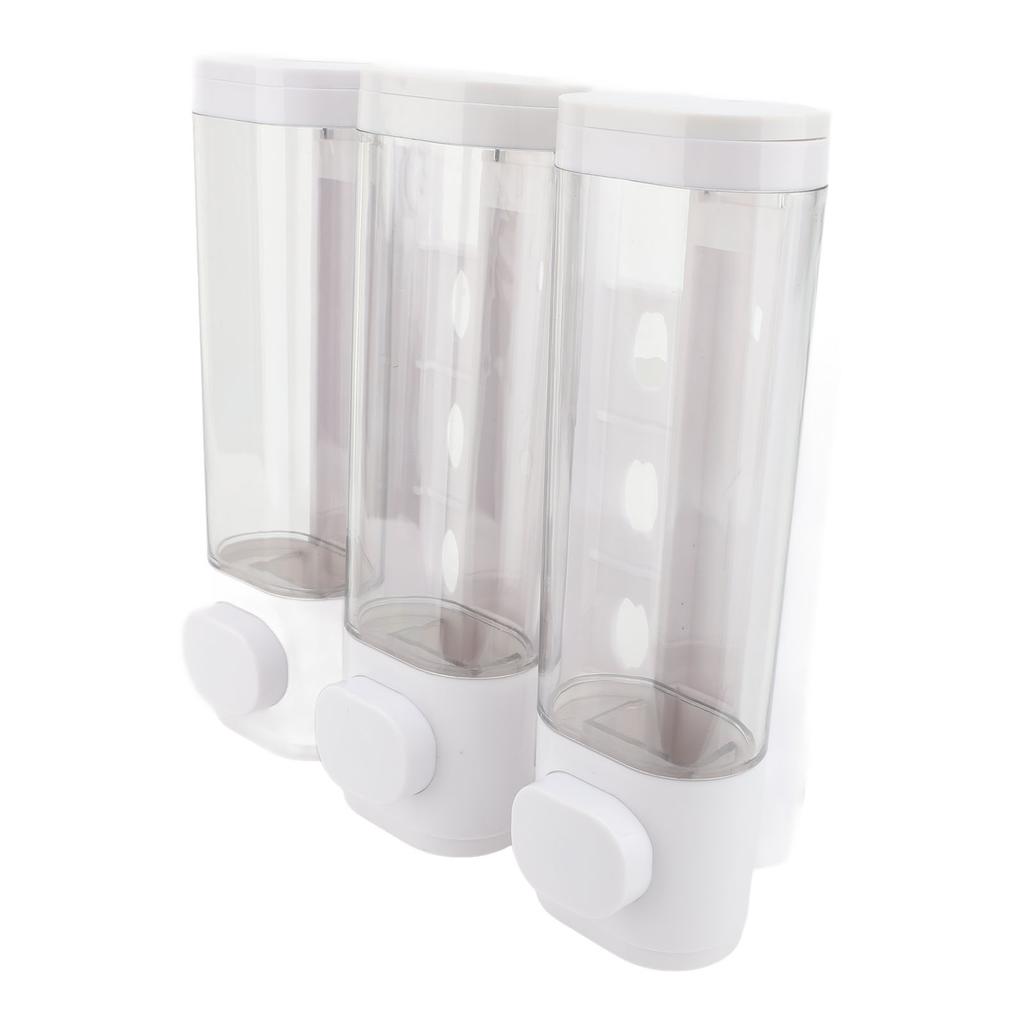 3 in 1 300ml Drückflüssigseifenspender Wandmontage Badezimmer Dusche Shampoo Haarspülung