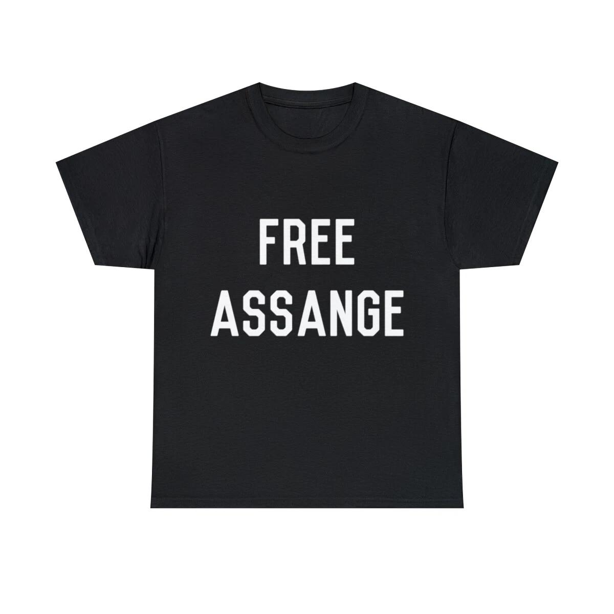 Free Assange Graphic Tee Shirt, S-5XL S