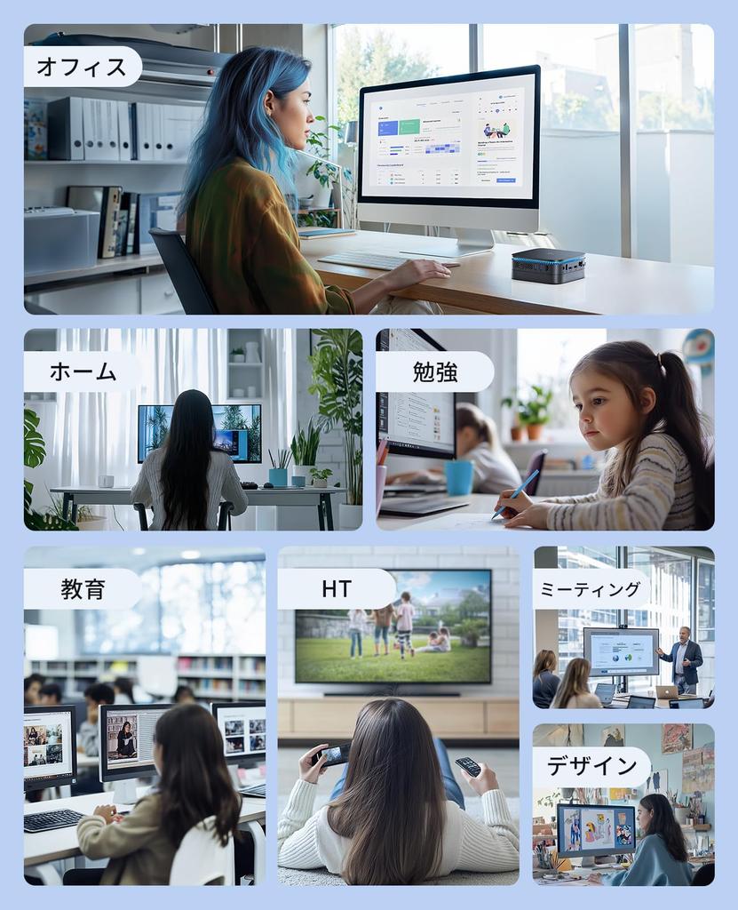 Mini-PC n100 Mini-PC Stabilerer Betrieb bis zu Kleiner PC 12 GB LDDR5 256 GB SSD 2 TB erweiterbarer Mini-PC 4K Leise Hochgeschwindigkeits-Wärmeableitung 2024 Neueste