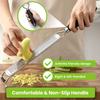 Stainless Steel Lemon Zester Grater with Handle - Garlic, Cheese, Parmesan, Nutmeg, Lime, Ginger Grater - Heavy Duty Kitchen Tool
