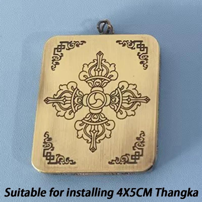 Mini Tangka Box Charms Nepal Boxes Pendant Tibetan Buddha Jin Gangchu Pendants Modern Creative Alloy Charm for Necklace Couple Ornaments Holiday Gift