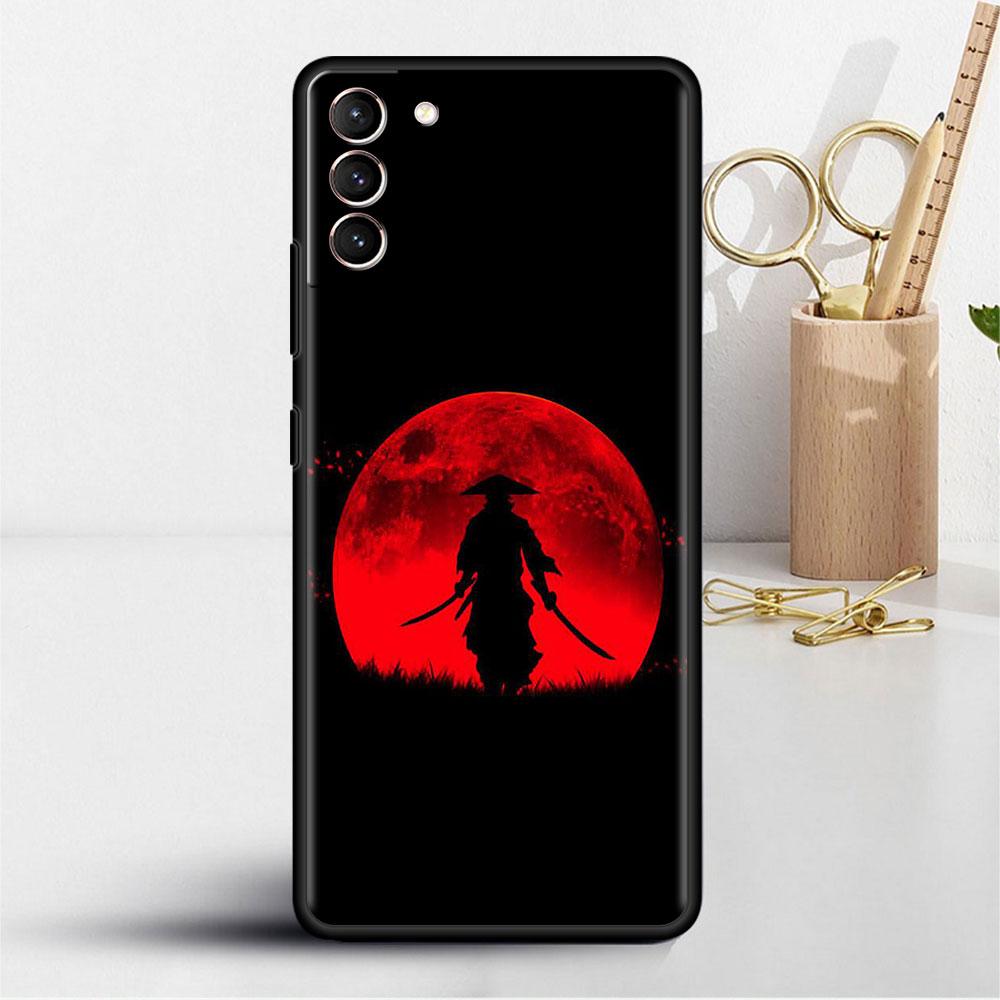 Landscape Ink Painting Japan Samurai Art Soft Case For Samsung Galaxy S22 S20 FE S21 S10 S9 Plus S8 Note 20 Ultra 10 Phone Shell