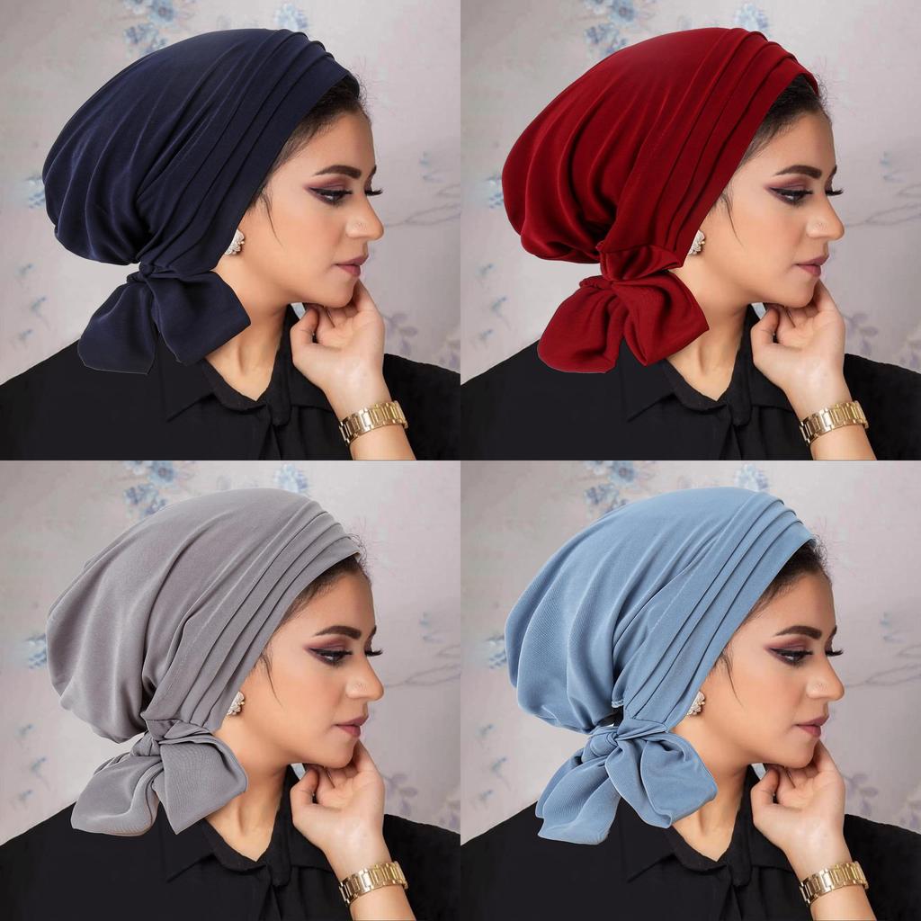 Kopfschal Mütze Aus Atmungsaktivem Polyesterstoff Für Lässige Damen Sommer- Und Winterkleidung
