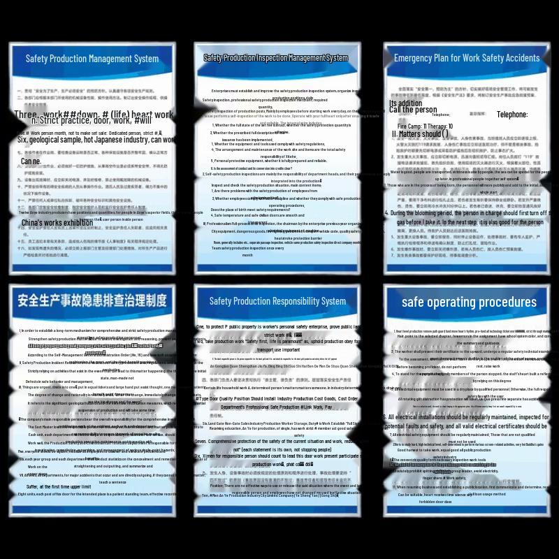 Mechanical Equipment Safety Operating Procedures Poster