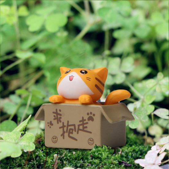 Cat Figurines Exquisite Lovely Gardening Doll Solid Model Creative Micro Landscape