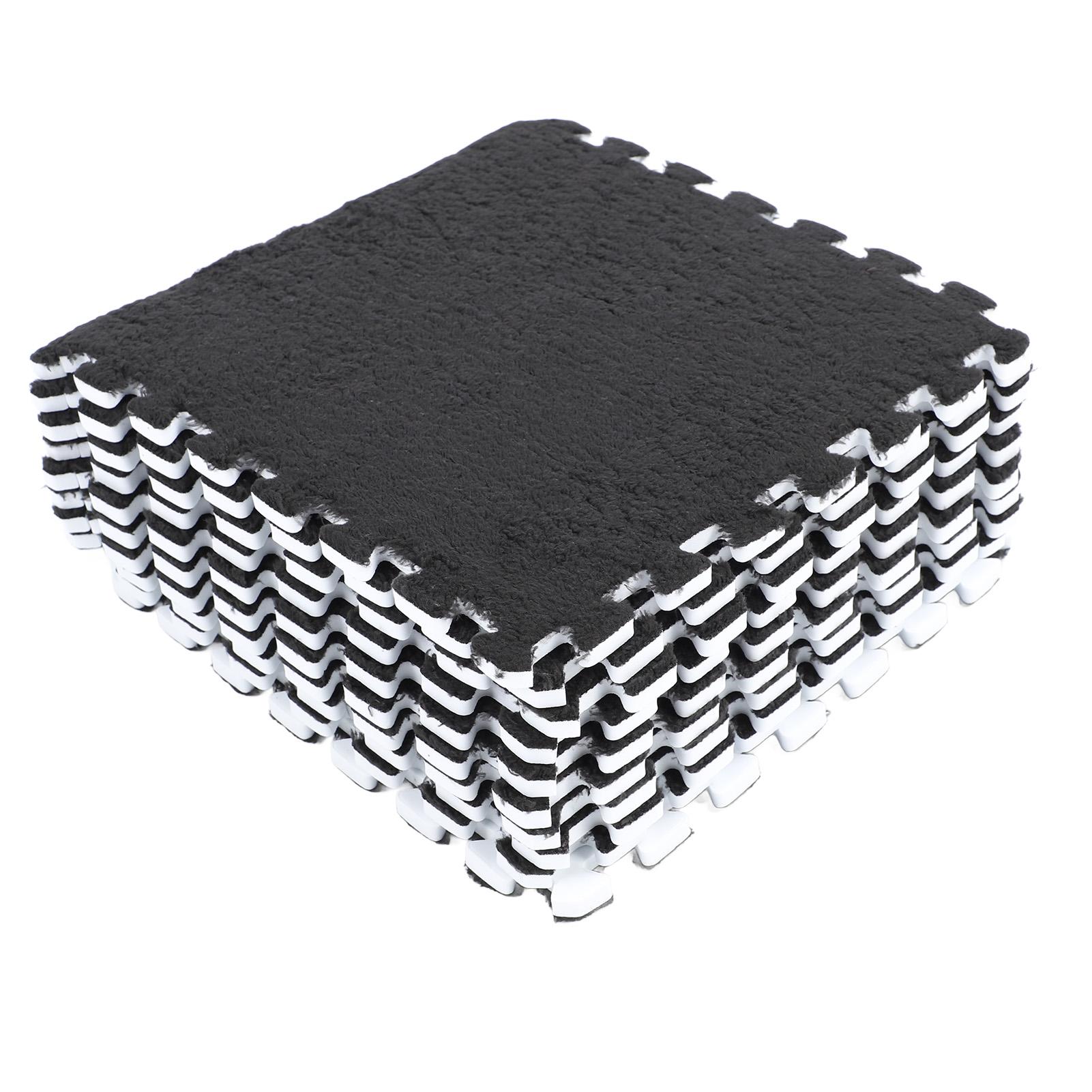 

10 шт. плюшевый пенный напольный коврик противоскользящий коврик для скалолазания пушистый EVA блокирующий ковровая плитка для чёрный