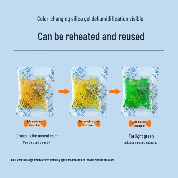 Baji Orange Silicone Moisture Absorber: Mold-Proof, Mildew-Resistant Dehumidifier for Books and Food