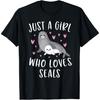 Cute Sea Lion Shirt For Girls Just A Girl Who Loves Seals T-Shirt