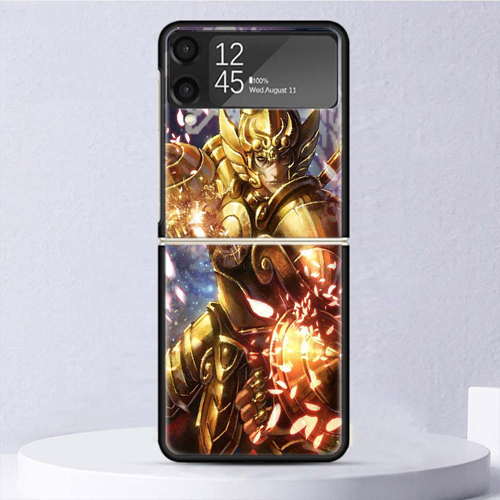 

Anime Saint Seiya Shockproof Case For Samsung Galaxy Z Flip 7 6 5 4 3 5G Phone Cover Z Flip3 Flip4 Flip5 Flip6 Flip7 Shell Hard Samsung Z Flip