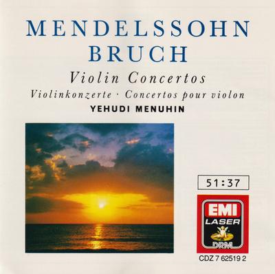 CD MENDELSSOHN BRUCH YEHUDI MENUHIN Violinkonzerte CDZ7625192 Angel 1988 Europa Klassik Gebraucht