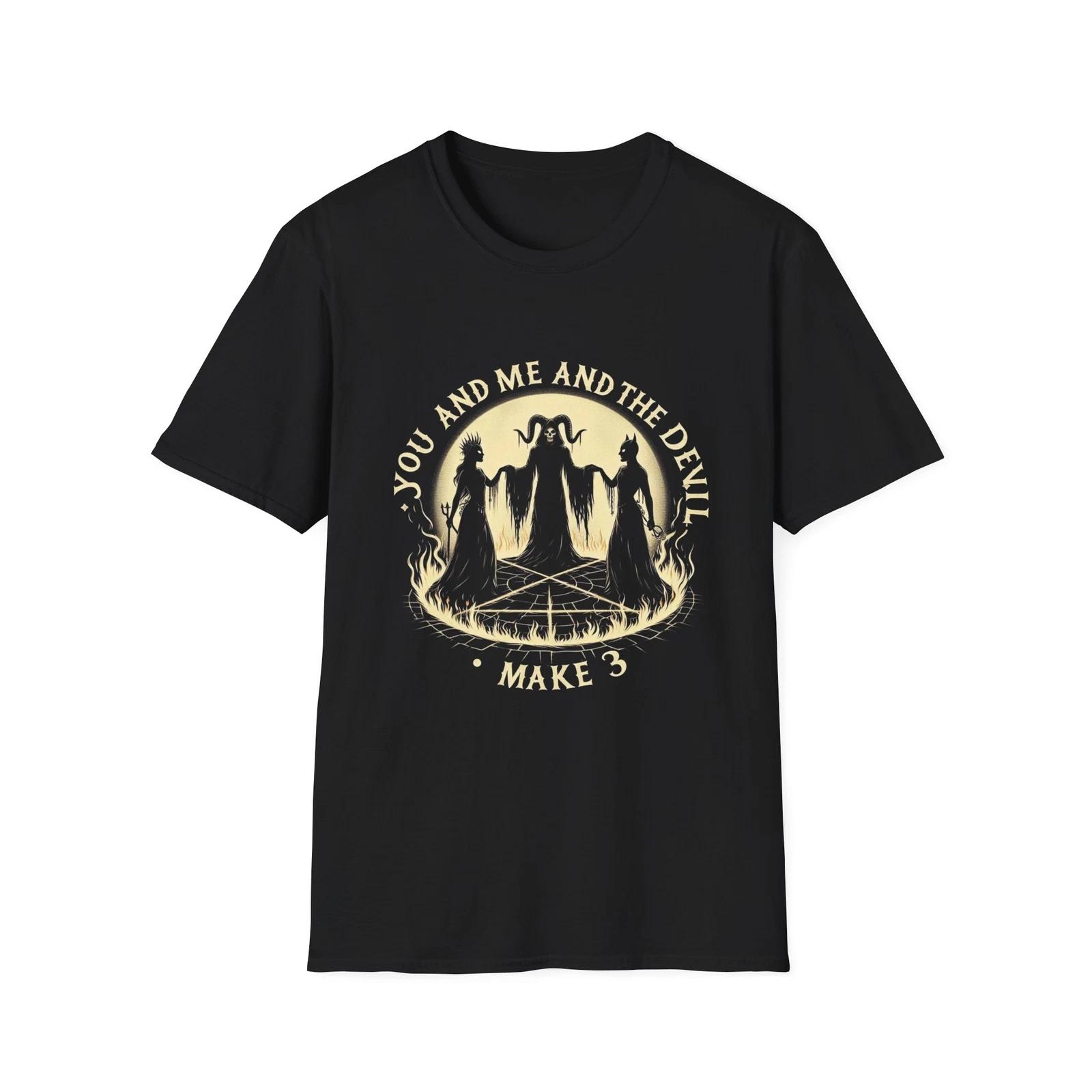 Футболка «Ты, я и дьявол – нас трое» – Темная Americana Folk Tee XS