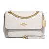 New Klare Cow Leather Shoulder Bag, Crossbody Bag Medium Size Women's Chalk White CC353-IMCHK