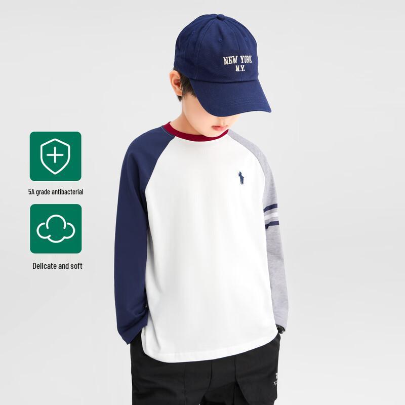 Zuo Xi Jungen Langarm-T-Shirt aus reiner Baumwolle