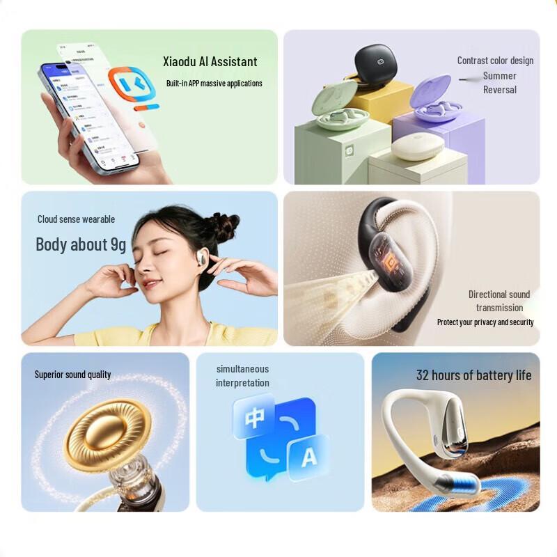 Xiaodu DuPods S108 Smart AI Open-Ear Bluetooth Earbuds