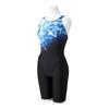 Stream Ace Half Suit for Competitive Swimming and AYA FINA Women's (Masters Back) Racing, Collection, Approved, N2MGA775, Black/Sax