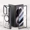 Clear case for Samsung Galaxy Z Fold 8 Ultra, with stand and glass for external screen, for MagSafe, black frame