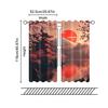 2pc    Window Treatment Curtains Elegant Japanese Landscape Versatile Polyester Fabric  Without Electricity Summer Party