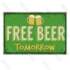 INEED Funny Beer Sign Plaque Vintage Metal Tin Signs for Home Man Cave Bar Decor Beer Lover Restaurant Kitchen Art Wall Decor
