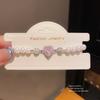 Elegant Heartshaped Artificial Pearl Bracelet With Zirconia For Women Gift Giving