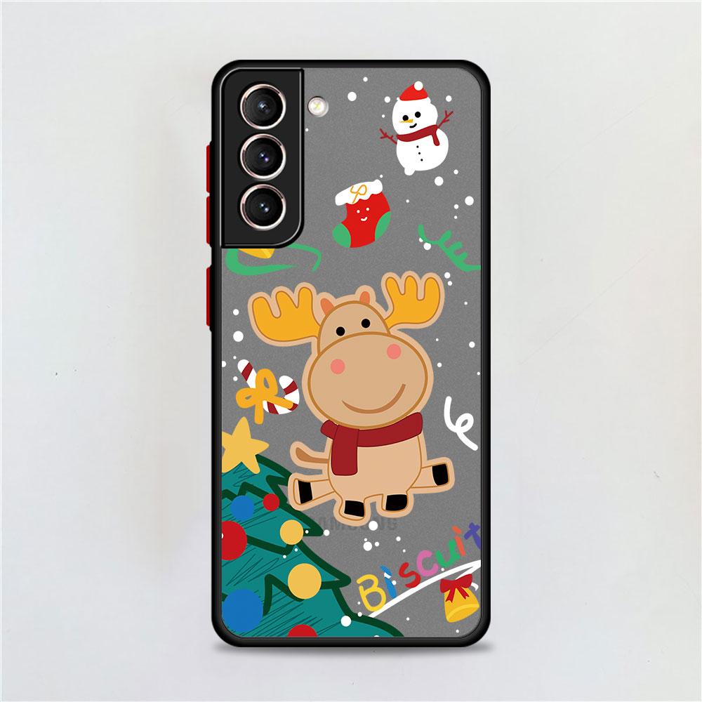 

Новогодний матовый чехол для Samsung Galaxy S22 S20 S21 FE S10 S9 Plus S8 Capa Note 20 Ultra 10 Lite Phone Fundas Samsung Note 9