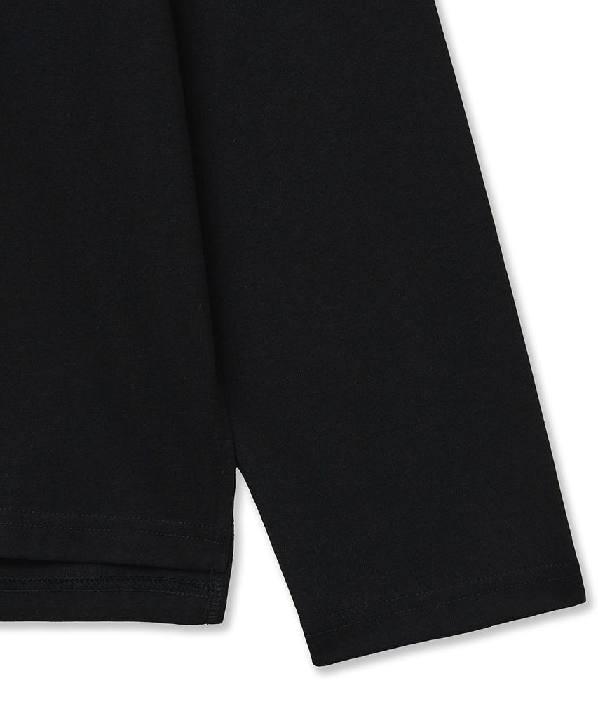 Noir Silky Blended Crew Neck T-Shirt (Black)