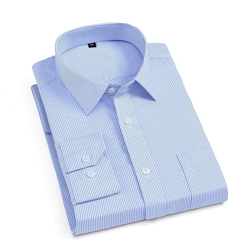 

100% Cotton Wrinkle-Free Long Sleeve Slim Fit Professional Shirt M
