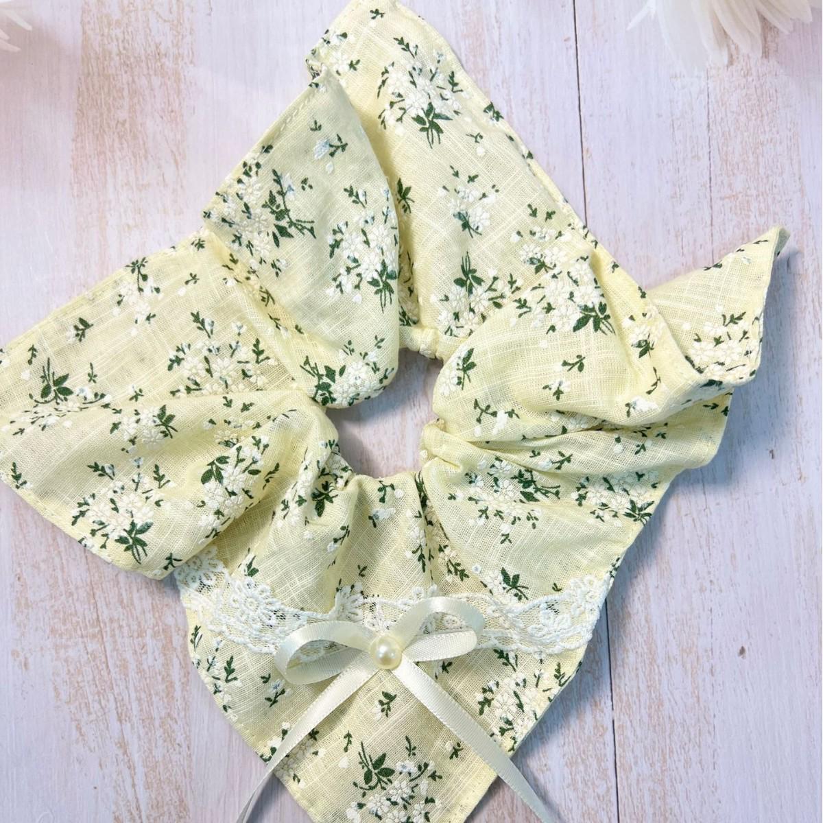 Handmade 2025 Floral Bow Scarf: Sweet & Cute Hair Accessory