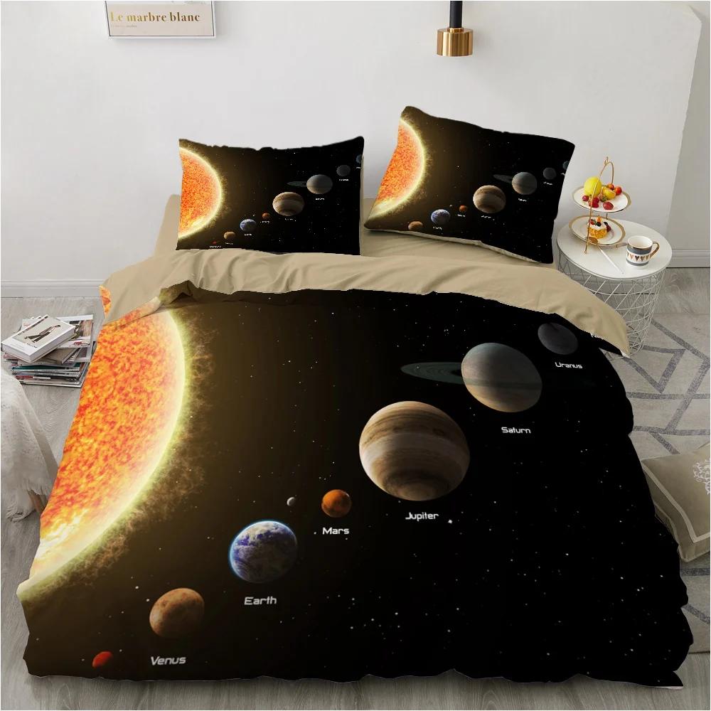 

Premium New Style Mon Fairylplus Galaxy 3D Universe Outer Space Themed Soft Duvet Cover Quen Sized Dimensions Women Children Bedrom Decorations 135*200cm Eu-Single