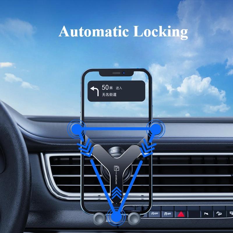 Hipacool Car Bracket for Phone Car Air Vent Phone Support Stand Holder Alloy Car Cell Phone Mount for 4.7-7inches iPhone Xiaomi