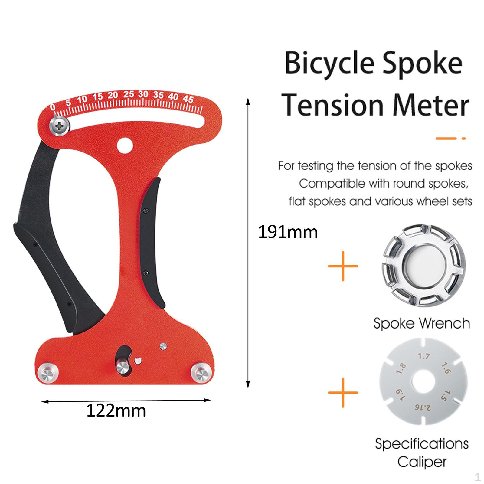 Bike Spoke Tension Meter Measurement Indicator Alloy