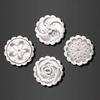 5Pcs/Set Flower Decor Mold 4 Stamps Pastry Hand Pressing Cookie MoonCake Cutter