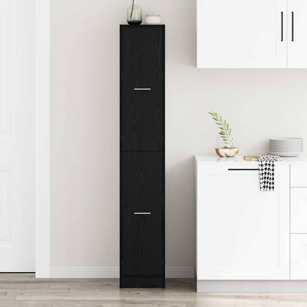 Pharmacy Cabinet Black Oak Effect 30 x 41 x 174.5 cm