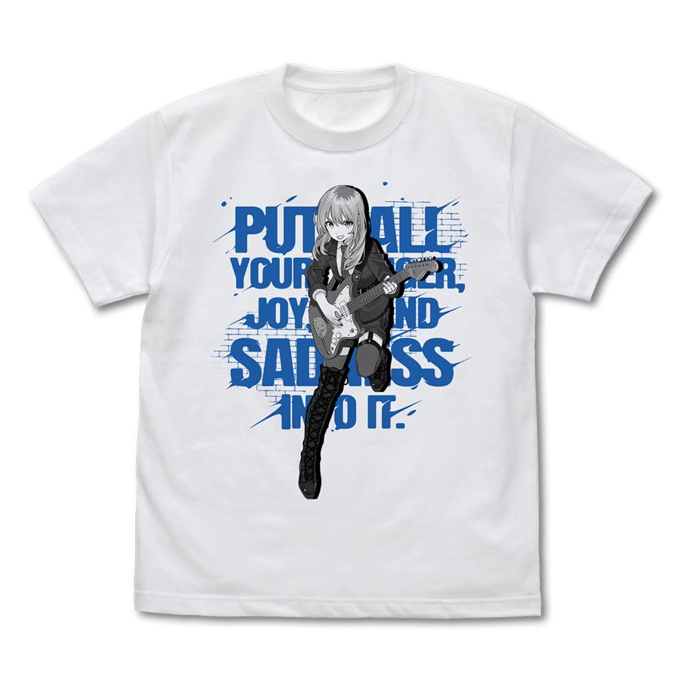 

2D COSPA Girls Band Cry Momoka Kawaraki it all WHITE L size [Official] Put in. T-shirt белый