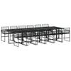 VidaXL 13-piece Garden Dining Set Black Braided Resin, Outdoor Dining Set 3295037